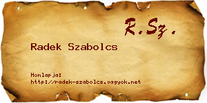 Radek Szabolcs névjegykártya